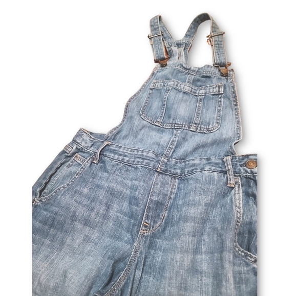 Old Navy Denim Bib Overalls Pants & Jumpsuit Medium Wash - Picture 3 of 11